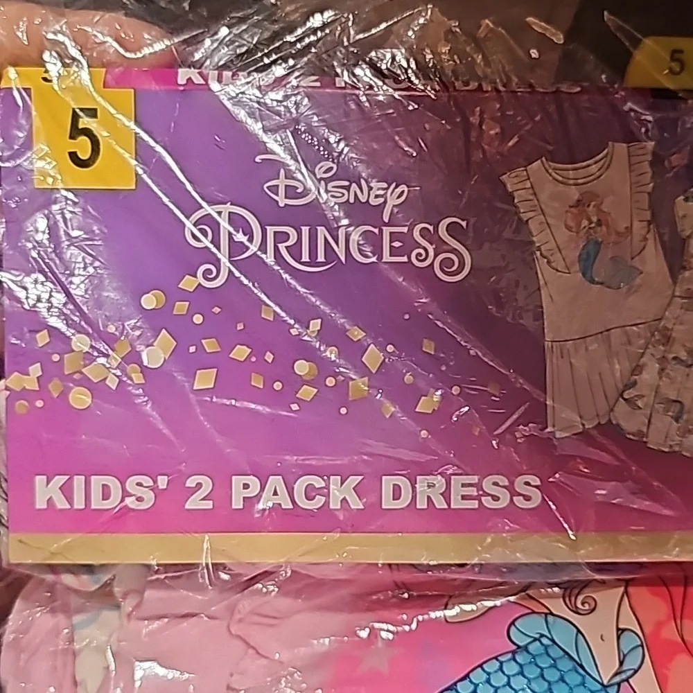 Disney Princess kids' 2 pack dress nwt